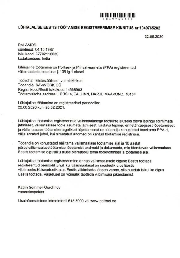 Estonia work permit - Image 3