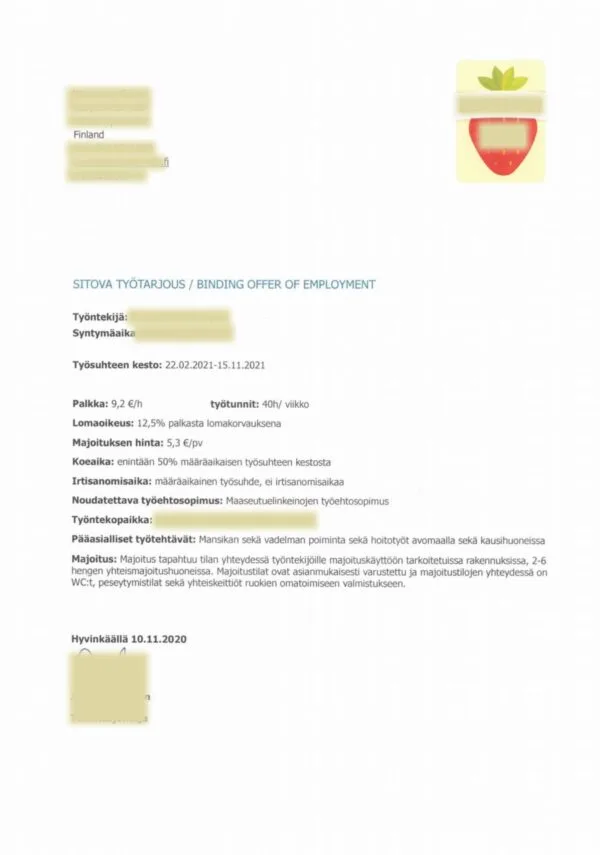 Finland Work Contact