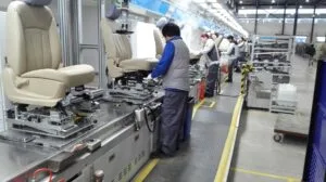 Operator for the production of car seats