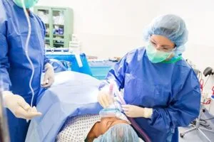 anesthesiologist in the surgical department