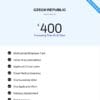 For Czech Republic Work Permit 50% Service Charge