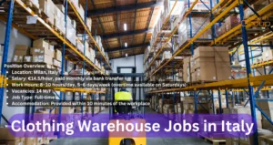 Clothing Warehouse Jobs in Italy