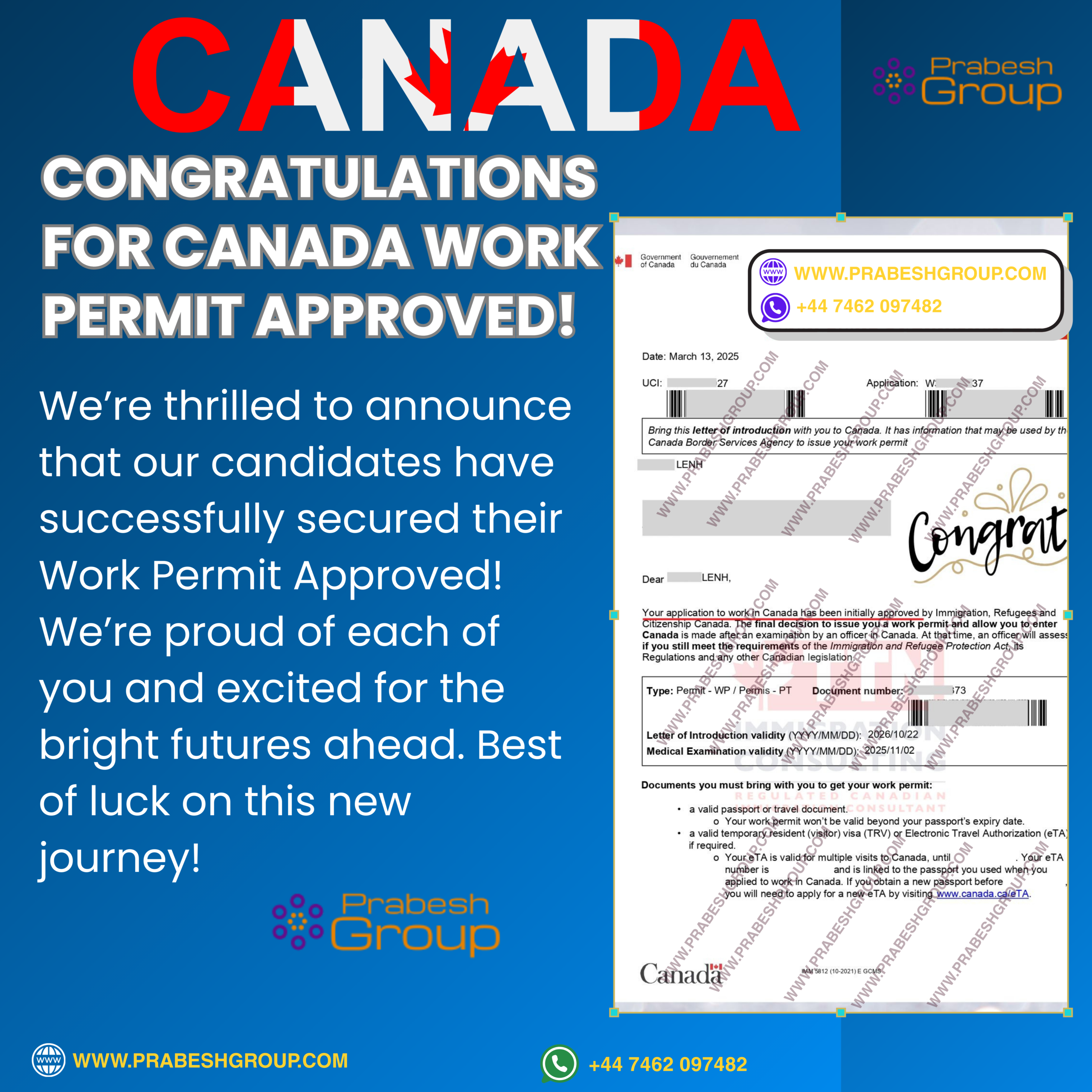 Canada Work Permit 1