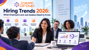 Recruiter and candidate discussing hiring trends 2026 in a UK office