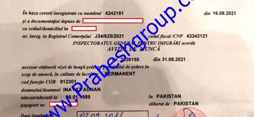 Romania Work Permit