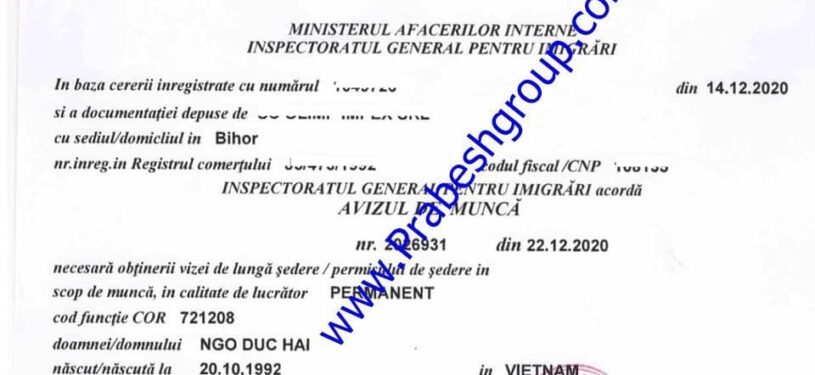 Romania Work Permit12