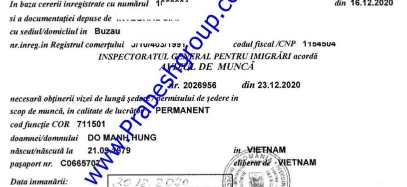 Romania Work Permit15