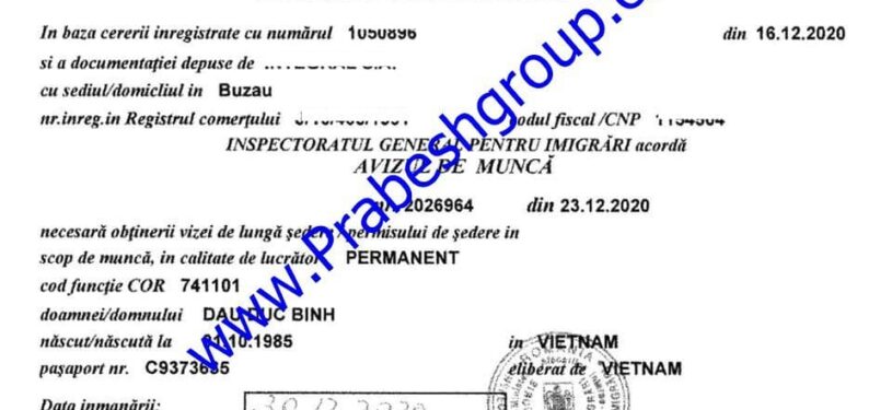 Romania Work Permit16