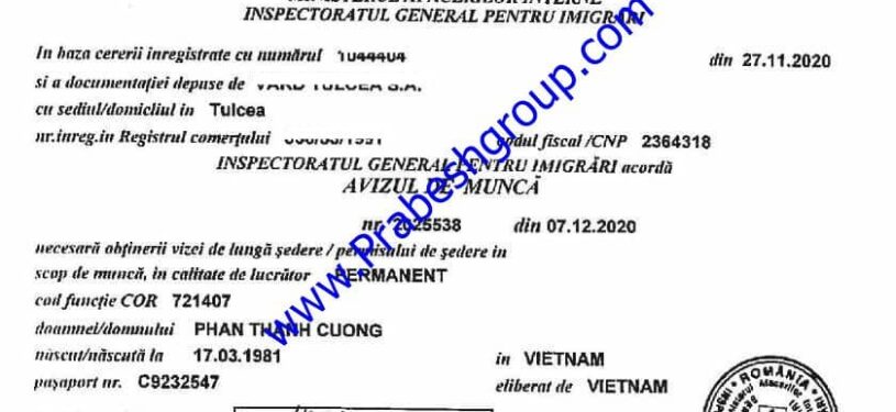 Romania Work Permit19