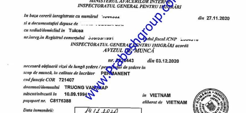 Romania Work Permit20