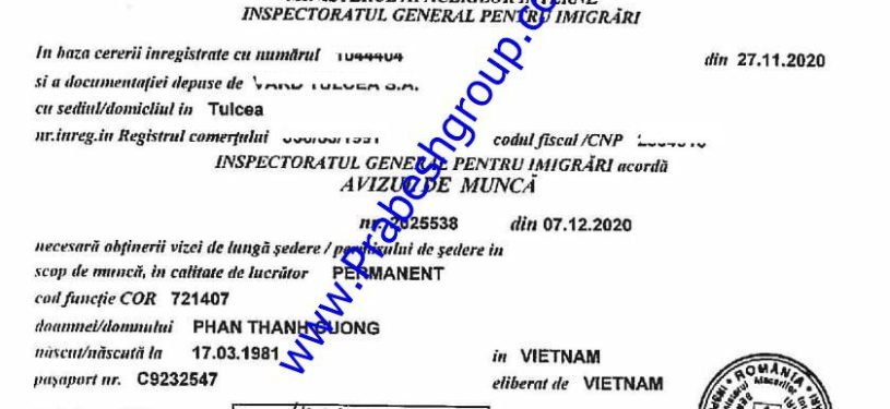 Romania Work Permit21