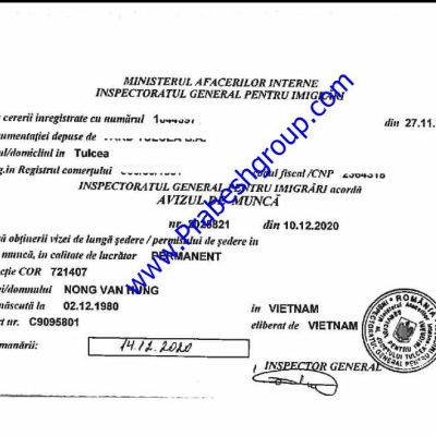 Romania work permit