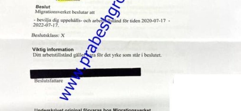 Sweden Work Permit